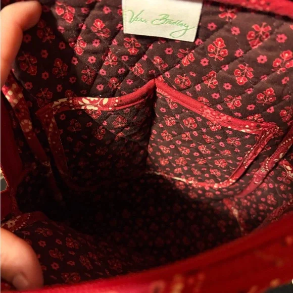 Vera Bradley Red Paisley Quilted Backpack - Picture 3 of 3